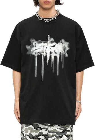 Graphic Tees Oversized Tshirts for Men Streetwear Baggy Shirts in Kuwait