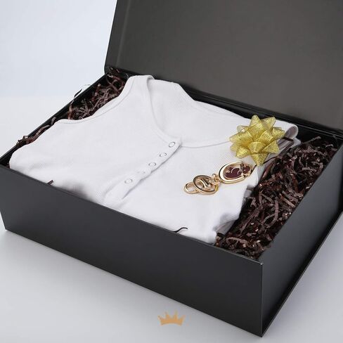 White Gift Box, 9x6.5x3.8 Inches Gift box for Present with Lid, Bridesmaid Proposal Box, Magnetic Closure Rectangle Collapsible Box for Gift Packaging (Matte White) in Kuwait