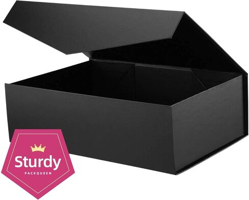 White Gift Box, 9x6.5x3.8 Inches Gift box for Present with Lid, Bridesmaid Proposal Box, Magnetic Closure Rectangle Collapsible Box for Gift Packaging (Matte White) in Kuwait