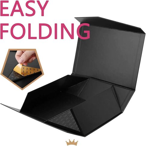 White Gift Box, 9x6.5x3.8 Inches Gift box for Present with Lid, Bridesmaid Proposal Box, Magnetic Closure Rectangle Collapsible Box for Gift Packaging (Matte White) in Kuwait