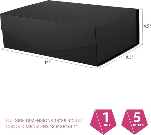 White Gift Box, 9x6.5x3.8 Inches Gift box for Present with Lid, Bridesmaid Proposal Box, Magnetic Closure Rectangle Collapsible Box for Gift Packaging (Matte White) in Kuwait