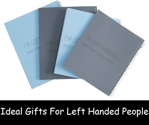 Urby Left Handed Notebooks College Ruled, Hard Plastic Cover w. Inside Pocket. Ideal Gifts For Left Handed People. 200 Pages. Perforated. US Letter Size. 11x8.5 in. Grey in Saudi Arabia
