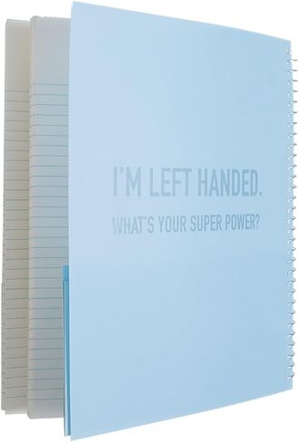 Urby Left Handed Notebooks College Ruled, Hard Plastic Cover w. Inside Pocket. Ideal Gifts For Left Handed People. 200 Pages. Perforated. US Letter Size. 11x8.5 in. Grey in Saudi Arabia