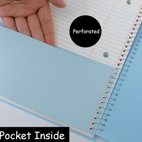 Urby Left Handed Notebooks College Ruled, Hard Plastic Cover w. Inside Pocket. Ideal Gifts For Left Handed People. 200 Pages. Perforated. US Letter Size. 11x8.5 in. Grey in Saudi Arabia