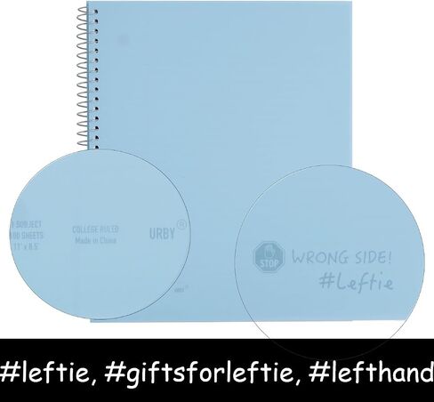 Urby Left Handed Notebooks College Ruled, Hard Plastic Cover w. Inside Pocket. Ideal Gifts For Left Handed People. 200 Pages. Perforated. US Letter Size. 11x8.5 in. Grey in Saudi Arabia