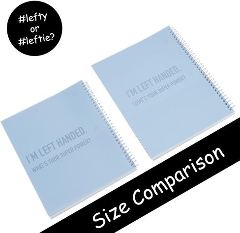 Urby Left Handed Notebooks College Ruled, Hard Plastic Cover w. Inside Pocket. Ideal Gifts For Left Handed People. 200 Pages. Perforated. US Letter Size. 11x8.5 in. Grey in Saudi Arabia