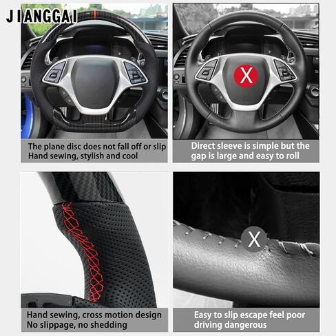 Hydro Dip Carbon Fiber Steering Wheel Fit For Chevy Corvette C7 2014 2015 2016 2017 2018 2019 Interior Accessories, for Chevy C7 Z06 Z51 ZR1 Stingray Grand Sport in Saudi Arabia