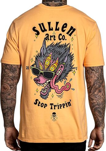 Sullen Trippin Short Sleeve Premium Fit Vintage Tattoo Skull Graphic T-Shirt for Men in Saudi Arabia