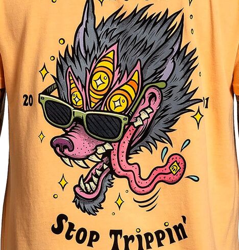 Sullen Trippin Short Sleeve Premium Fit Vintage Tattoo Skull Graphic T-Shirt for Men in Saudi Arabia