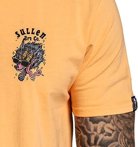 Sullen Trippin Short Sleeve Premium Fit Vintage Tattoo Skull Graphic T-Shirt for Men in Saudi Arabia