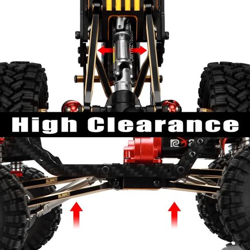 GLOBACT for 1/18 TRX4M Brass High Clearance Chassis Links Suspension Links and Aluminum Skid Plate Transmission Mount RC Crawler Car Upgrades Accessories in Saudi Arabia