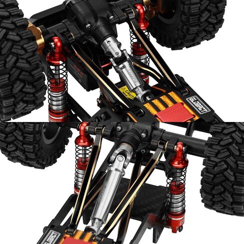 GLOBACT for 1/18 TRX4M Brass High Clearance Chassis Links Suspension Links and Aluminum Skid Plate Transmission Mount RC Crawler Car Upgrades Accessories in Saudi Arabia