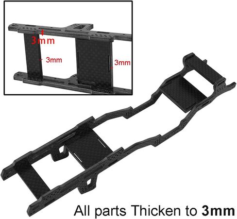 SCX24 6X6 LCG هيكل من ألياف الكربون إطار العارضة غطاء المحور المركزي والعتاد لجزء ترقية السيارة الزاحفة المحورية 1/24 RC. in Saudi Arabia