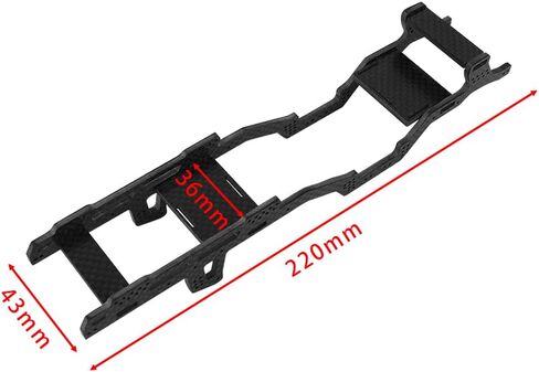 SCX24 6X6 LCG هيكل من ألياف الكربون إطار العارضة غطاء المحور المركزي والعتاد لجزء ترقية السيارة الزاحفة المحورية 1/24 RC. in Saudi Arabia