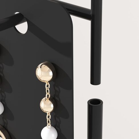 عرض المجوهرات من Julysky للبائعين، منظم حامل القرط 36 خطافًا، حامل القرط للأقراط المعلقة، حامل عرض القرط، حامل منظم القرط، شجرة القرط (أسود) in Kuwait