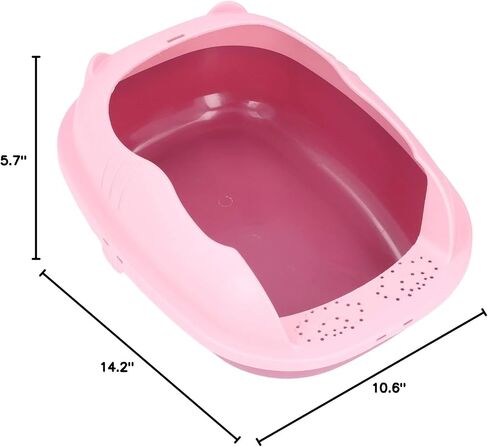 Cat Litter Box,Semi Enclosed Litter Box Cat Toilet Splash Proof Semi Enclosed Cat Litter Box for Cats Dogs Small Pets in Saudi Arabia