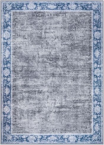 9X12 Area Rugs for Living Room: Large Rug for Bedroom Non-Slip Stain Resistance Low Pile, Machine Washable Rugs Indoor Accent Carpet for Bedroom Dining Room, Kitchen, Home Office, Green in Saudi Arabia