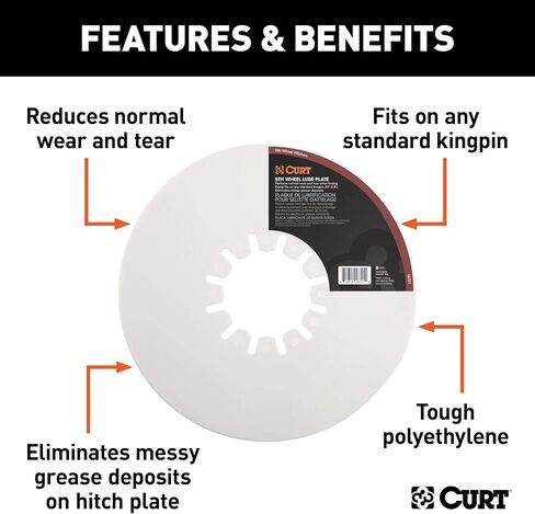 CURT 16721 5th Wheel Hitch Lube Plate, 10-Inch Diameter in Saudi Arabia