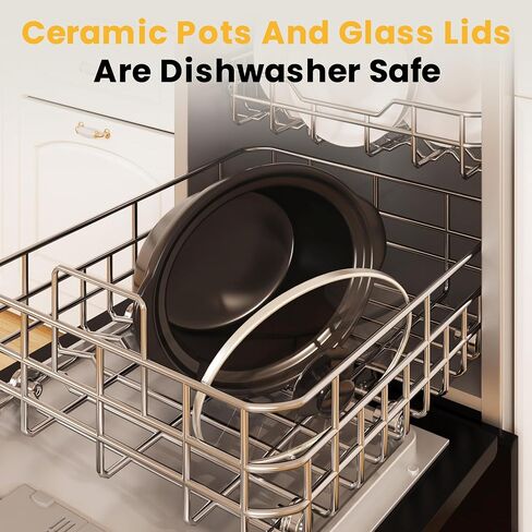 طباخ بطيء قابل للبرمجة من صن فيفي سعة 6 كوارت مع بطانات سيليكون 2 في 1، سخان طعام متعدد الطباخات مع مؤقت رقمي، 3 إعدادات للطهي، وعاء وغطاء سيراميك قابل للإزالة آمن للغسل في غسالة الأطباق، فضي in Kuwait