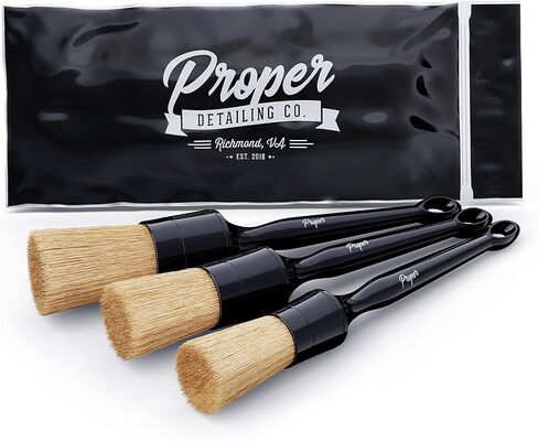 مجموعة فرش احترافية لتفصيل الشعر، مجموعة من 6 فرش لتفصيل شعر الخنزير فائقة النعومة، تفاصيل داخلية أو خارجية للسيارات، احصل على نتائج احترافية مع فرش التفاصيل المناسبة لتفصيل السيارة in Kuwait