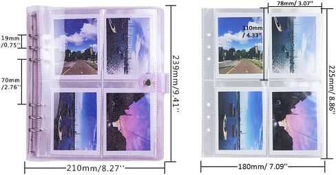 أبيض شفاف PVC Kpop Photocard Binder فضفاض أوراق 6 حلقات واسعة A5 حامل بطاقات الصور مع 8 بوصة 50 جيوب صور صفحات شفافة بطاقة كم حماة صفحة للصور بطاقات الألبوم مجلد المنظمين in Kuwait