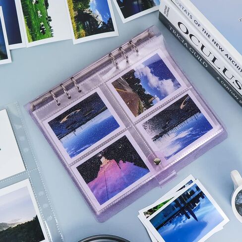 أبيض شفاف PVC Kpop Photocard Binder فضفاض أوراق 6 حلقات واسعة A5 حامل بطاقات الصور مع 8 بوصة 50 جيوب صور صفحات شفافة بطاقة كم حماة صفحة للصور بطاقات الألبوم مجلد المنظمين in Kuwait