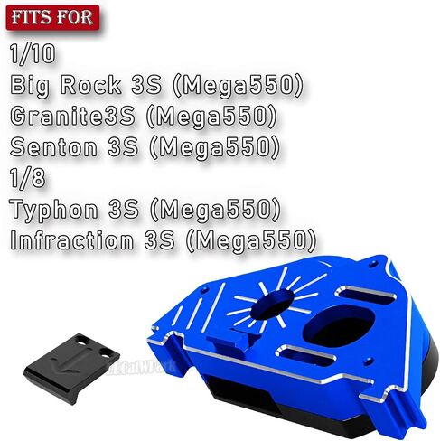 Center Gear Transmission Gearbox Set & Motor Mount Upgrades Part for 1/10 Big Rock/Granite/Senton 3S,1/8 Typhon/Infraction 3S & Mega550,RC Aluminum Motor Mount Gear Cover Hops Up,Red in Saudi Arabia