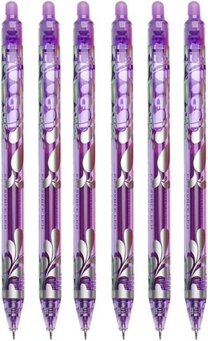 أقلام الاحتكاك 6 قطع جديدة 0.5 ملم مجموعة أقلام جل قابلة للمسح 6 ألوان قضيب إعادة تعبئة الحبر قلم قابل للمسح مقبض قابل للغسل (6 قطع أرجواني) in Kuwait