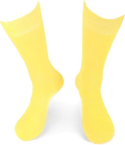 Feraricci 6 Pack Solid Color Casual Dress Socks for Men - Colorful & Comfortable Crew Socks in Kuwait