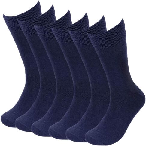 Feraricci 6 Pack Solid Color Casual Dress Socks for Men - Colorful & Comfortable Crew Socks in Kuwait