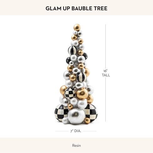 MACKENZIE-CHILDS Glam Up Bauble Tabletop Christmas Tree, Unique Christmas Tree Room Decor in Saudi Arabia