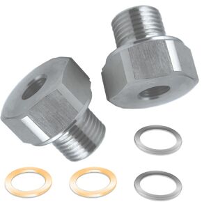 2Pcs Oil Pressure Sensor, Oil Pressure Sensor Adapter for M16 1.5 Adapter to 1/8 NPT for All GM LS Series Engines LS1 LSX LS3 5.3L 6.0L 6.2L