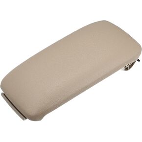 X AUTOHAUX Center Console Cover Lid 8P0864245P for Audi A3 2003-2012 Armrest Cover Pad Replacement Faux Leather Beige