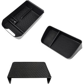 3Pcs Center Console Tray Organizer for 2024 2023 2022 2021 2020 2019 Toyota RAV4 Accessories Center Console Tray，Dashboard Tray，Armrest Storage Box（For 8'' Multimedia Display Only）