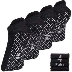 unenow Unisex Non Slip Grip Socks with Cushion for Yoga Pilates Barre Home & Hospital