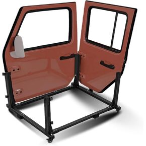 رف تخزين شماعات الباب من KUAFU متوافق مع 1987-2024 Jeep Wrangler JK/JKU/JL/TJ/YJ/JLU & Gladiator JT عربة حامل باب السيارة المتحركة in Saudi Arabia