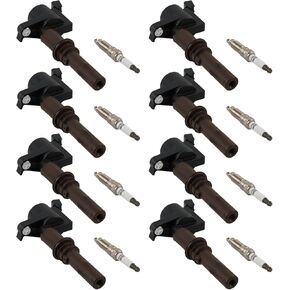 8Pcs DG521 Ignition Coil Pack + 8Pcs Iridium Spark Plugs For Ford F150 2007-2010 Ford Expedition 2008-2014 Ford Mustang 2008-2010 Ford Navigator 2008-2014 Ford F250 Super Duty 2008-2010