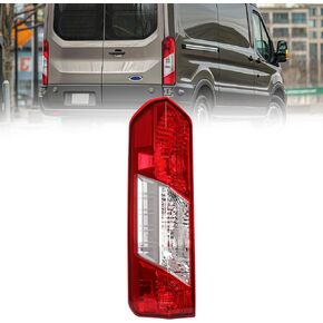 HECASA LH Tail Light Assembly Compatible with 2015-2022 Ford Transit 150 250 350 350HD Replacement for CK4Z-13405-G FO2800242C Rear Taillights Tail Lamp Red Lens+Clear Lens Driver Side
