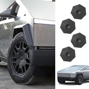 4PCS Wheel Center Caps Compatible with Tesla Cybertruck 2024 Removable ABS Center Hub Cover Cybertruck Accessories Easy to Install Rust Dust Resistant Reduce Drag and Noise