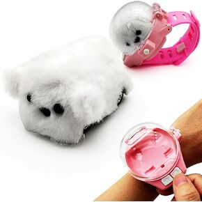 Tipmant Mini RC Puppy Dog Car Watch Radio Remote Control Vehicle Animal Toys Plush Realistic Baby Toddler Kids Birthday Gifts