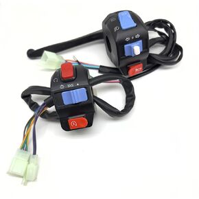 Chinese Scooter Waterproof Aluminum Right Side Handle Disc Brake Switch + Left Drum Brake Swith Control Assembly Set with Ignition Cutoff Function for Disc Brake System GY6 50cc 125cc 150cc