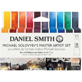 Daniel Smith Extra Fine Watercolor - Michael Solovyev Master Artist, Set of 10, 5 ml, Tubes