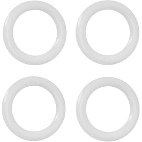 10pcs Curtain Clips Rings 2" Plastic O Rings DIY Crochet Ring Circle Hook Craft Tool Accessory for Handbag Car Seat Manual Handbag Material Plastic Ring Hook Curtain Rings