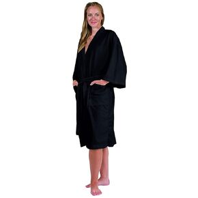 Cloud 9 Women's Plush Microfiber Full Length Spa Robe, Soothing Sand