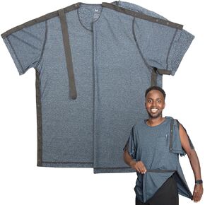 MOYOAMA Post Surgery Shirts for Men – After Shoulder Surgery Shirts, Post Shoulder Surgery Shirts for Men, Broken Arm Shirt