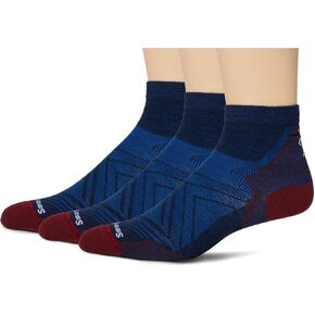 Smartwool Men Run Zero Cushion Ankle Socks 3-pack