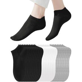 14 Pairs Thin Womens Ankle Socks, Running Low Cut Socks for Men, Short Athletic Pack of Socks