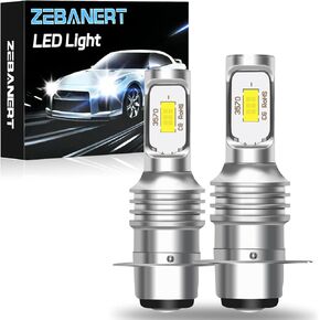 H6M Motorcycle ATV Bulbs Fit For Kawasaki Mule 600 610 3000 3010 Bulbs, H6M High Low Beam Motorcycle ATV Bulbs,400% Brightness 6000LM 6000K White, Plug and Play, Pack of 2