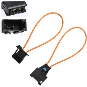 2 PCS Car Fiber Optic Short Circuit Test Ring, Male and Female Fiber Optic Loop Adapter Connector, Audio Bluetooth Repair Loop Diagnostic Device Tool, Unviersal for Cars Accessories (Black)