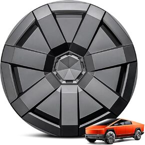 Hubcap Wheel Cover Replacement Hub Caps Compatible with Tesla Cybertruck 2024 2023,Full Rim Protector Wheel Hub Caps Set of 4 for Cybertruck Accessories Wheel Cover Replacement,Black